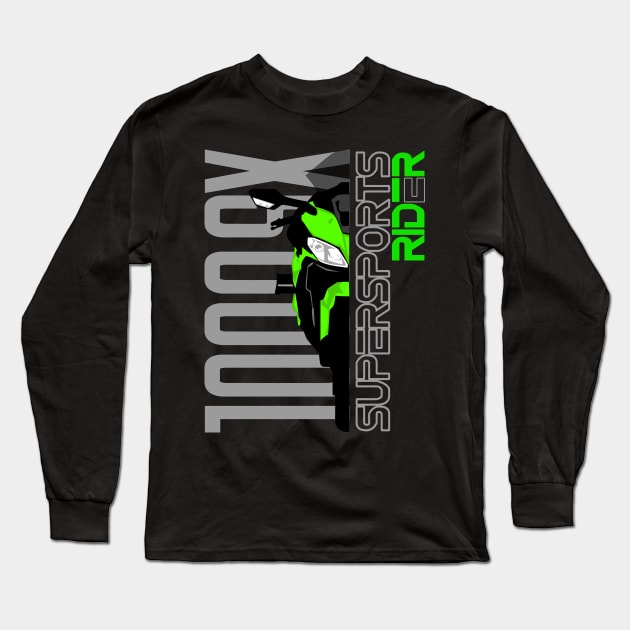 Supersports Rider Ninja 1000SX 2016 Long Sleeve T-Shirt by TwoLinerDesign